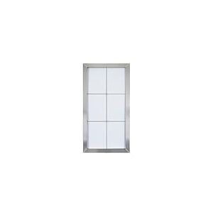 SECURIT - Porte-Menu Extérieur avec Eclairage LED Multicolore "Stainless Steel" - 6 Pages A4 - Fixation sur Poteau ou Murale - En Acier Inoxydable - Pour Restaurant, Café, Bar - Coloris Acier