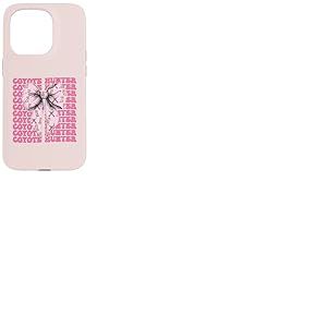 Ruban Rose Coyote Chasseur Coyote, Coquette Coque pour iPhone 15 Pro