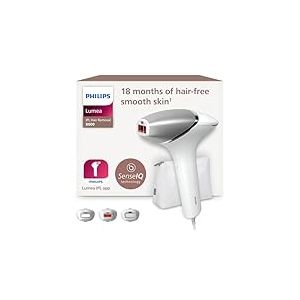 Philips Lumea série 8000 - épilateur à lumière pulsée, alternative à l'épilation laser, technologie SenseIQ, 3 embouts pour le corps, le visage et les zones de précision, BRI946/00