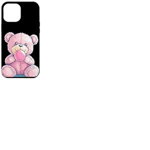Costume d'ours en peluche rose avec chewing-gum bulles Coque pour iPhone 12 Pro Max