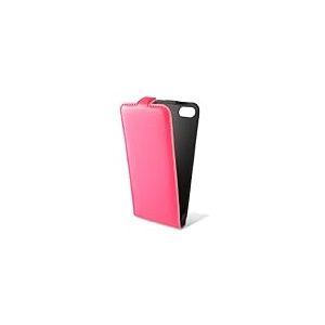 Ksix Étui à Rabat Vertical pour iPhone 5 Rose Fluo