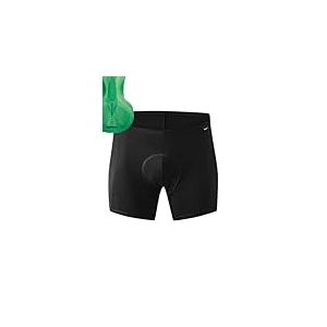 Gonso Sitivo U M, Sous-v&ecirc;tement cycliste pour homme, S'adapte sous tous les shorts de v&eacute;lo, Collant avec peau de chamois Sitivo avec &eacute;l&eacute;ments Poron, Coupe ajust&eacute;e, Noir/vert, XL