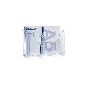 VITAdisplays Pr&eacute;sentoir &agrave; prospectus de table DIN A5 en format paysage, support transparent et porte-brochures de table stable NE-210 1 pcs