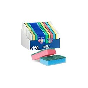 Spontex | &Eacute;ponges &agrave; r&eacute;curer Spontex The Essentials | R&eacute;sistantes &agrave; l&rsquo;Usure et polyvalentes | Coloris Assortis | Format &eacute;conomique |12 x 10 (120 &eacute;ponges au Total)