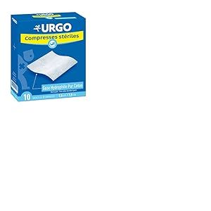 Urgo - Compresses de gaze st&eacute;riles - Absorption - Bo&icirc;te de 10 sachets de 2 compresses - 7,5cm x 7,5cm