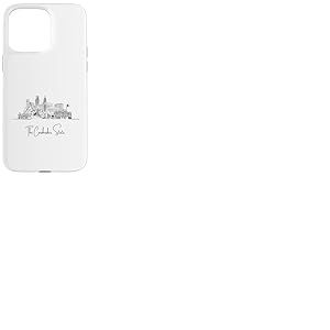 Nebraska Home Black Skyline Souvenir d'art de voyage dessiné à la main Coque pour iPhone 15 Pro Max