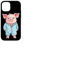 Cochon en pyjama pour un look amusant de soirée pyjama Coque pour iPhone 12/12 Pro