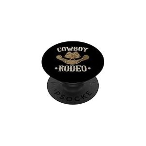 Chapeau de Cowboy Rodeo Cowboy Southern Country Wild West Bottes PopSockets PopGrip Adh&eacute;sif