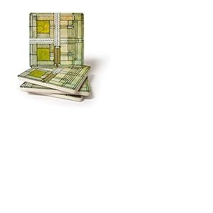 CoasterStone Lot de 4 sous-Verres carrés absorbants Frank Lloyd Wright Willits