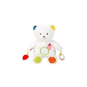 Pioupiou et Merveilles - Gaston &eacute;veille des Sens - Peluche pour Apprendre - Educatif - Diverses Accessoires pour Apprendre Les Sens - l'ou&iuml;e - la Vue - l'odorat - Le go&ucirc;t - Le Toucher - 16758