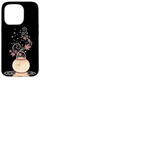Lanterne Automne Feuilles Érable Art Japonais Minimal Coque pour iPhone 15 Pro