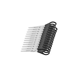 Westcott e-31150 00–ciseaux de bureau avec lames en plastique noir - 13 cm-lot de 12