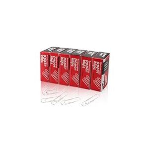 OOTDAY Trombones Bureau, 33 mm, Lot de 600, Trombones Métal de Taille Moyenne, Pince Papier Argent, Trombone parfaits pour la maison, l'école, le bricolage