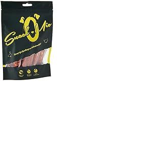 SNACKOMIO - Snack Premium pour chiens - Barre à mâcher croustillante au magret de canard, sans céréales, 1 paquet (1 x 200g)