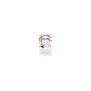 invisibobble SNAP CLIP KIDS Happy Spring Bee (2 pièces) – Barrettes enfants avec abeille & fleur – Pour filles & garçons – Tenue douce pour cheveux fins