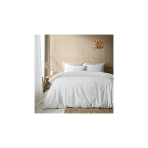 Pineapple Elephant Muscat Waffle Parure de lit Simple avec Housse de Couette et taies d'oreiller Blanc