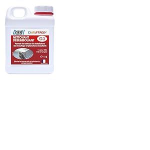 GEB Chauffage - Nettoyant Désembouant G3, Permet de nettoyer les installations de chauffage et planchers chauffants - 1 litre