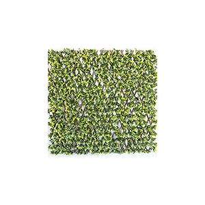 Tenax Divy 3D Trellis 1,00x2 m Vert, Haie Artificielle avec Feuilles de Polyéthylène sur Treillis Extensible en PVC