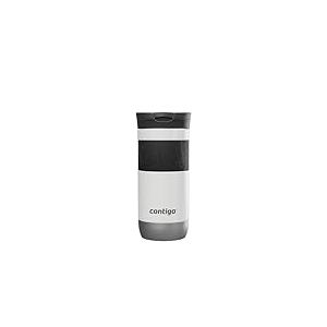 Contigo Travel Mug Byron, Stainless Steel Thermal-Mug, Coffee to go cup, 100% leakproof, Keeps hot for 7 hours, dishwasher safe lid Salt 470 ml
