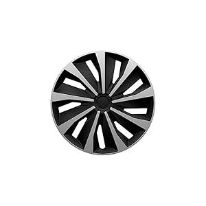 AutoStyle 13'' pouces Enjoliveurs Jeu noir/argent&eacute; PP 5393SB Cap De Roue Enjoliveur Auto