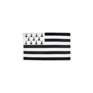 AZ FLAG - Drapeau Bretagne - 90x60 cm - Polyester léger - Drapeau Breton - France Avec Oeillets Métalliques Intégrés - 40g