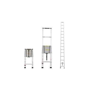 VEVOR Échelle Télescopique Aluminium, 6,2 m, Escabeau Extensible Capacité 190 kg, Pieds Antidérapants, Échelle Compacte Portable Pliable Rétraction Multi-Boutons, pour Réparation Maison Camping-Car