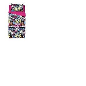 Euromoda Licencias Jeu de Housse de Couette Monster High thirller Lit 90 cm Fucsia/Negro