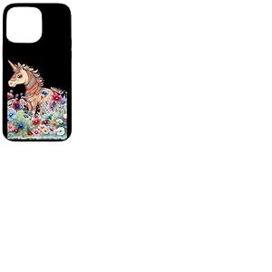 Femmes Fleurs Nature Licorne Cheval Licorne Licorne Filles Enfants Coque pour iPhone 15 Pro Max