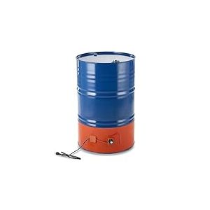 VEVOR Chauffe-fût en Métal, 1200 W, Bande Chauffante pour Baril 55 gallons, Largeur 250 mm, Thermostat Réglable 30°C-150°C, Ceinture Chauffante de Fûts de Graisse en Silicone Haute Efficacité, Orange