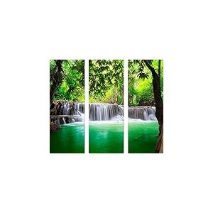 Pro-Art-Bilderpalette gla1124 C-Type de Tableau Triptyque sous Verre 'Waterfall' 90 x 80 cm