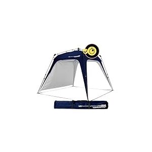 Lumaland Outdoor tonnelle Pliante - Pavillon | Imperm&eacute;able & Protection UV | 2,5 x 2,5m | Tente de Jardin INCL. 1x Panneau lat&eacute;ral & Sac & piquets | pour Le Camping | Pop-up Rapide [Blue Marine]
