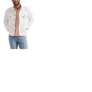 Lee Extreme Motion Rider Jacket Veste en Jean, Blanc, XXL Homme