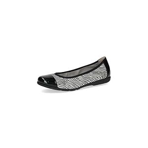 CAPRICE Femme Damen 9-22152-41 Ballerines, Noir z&eacute;br&eacute;, 42 EU