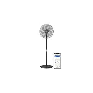 Philips Ventilateur sur pied Série 3000. Puissant et ultra-silencieux. Technologie SilentWings. 19 dB. Ventilateur de Table/sur Pied. Inclinable et Rotatif. Contrôle par App. Noir (CX3550/01)