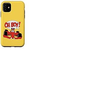 Disney Mickey Mouse Racing Team "Oh Boy!" Race Car Driver Coque pour iPhone 11