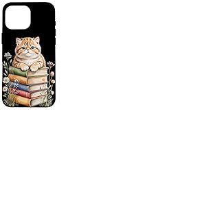 Exotic Shorthair Bookworm Flowers Book Reading Books Coque pour iPhone 16 Pro Max