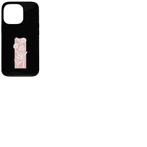Motif à rayures et fleurs de pêche Coque pour iPhone 13 Pro