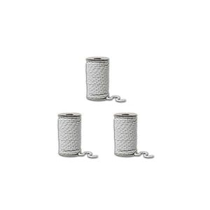 IPEA Fil Plomb&eacute; pour Rideaux &ndash; Super Lourd 200 G/MT - Made in Italy - 3 m&egrave;tres &ndash; Corde Plomb&eacute;e pour Rideaux, Tissus, Moustiquaires &ndash; Tresse de Plomb &ndash; Poids de Lestage &ndash; Couleur Blanc (Lot de 3)