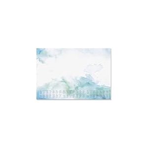 SIGEL H6314 Sous-main en papier, calendriers sur 3 ans et semainier, design watercolor sea, A2 (59.5 x 41 cm), bleu clair/rose/jaune ensoleillé/orange, 30 feuilles