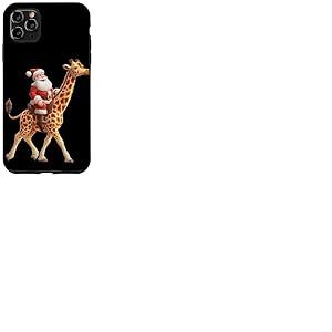 Costume de P&egrave;re No&euml;l Cool pour Les Amateurs de Girafe de No&euml;l Coque pour iPhone 11 Pro Max