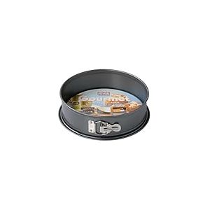 ORIGINAL KAISER Gourmet Moule à charnière rond avec fond plat 24 cm Anti-fuite Anti-adhésif Résistant à la chaleur jusqu'à 230 °C Gris