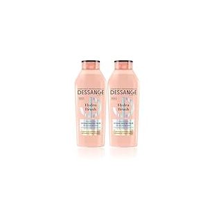 DESSANGE - Shampoing Hydra-Protecteur Hydra-Brush - Enrichi En Acide Hyaluronique & Huile De Rose - Hydrate & Protège - Cheveux Exposés Aux Appareils Chauffants - 2 x 280ml