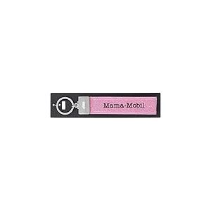 Depesche 004298-040 Porte-clés en Feutre, avec Fermoir en métal gravé et imprimé emblématique Mama-Mobil, Rose, env. 18,7 x 4,4 x 1 cm