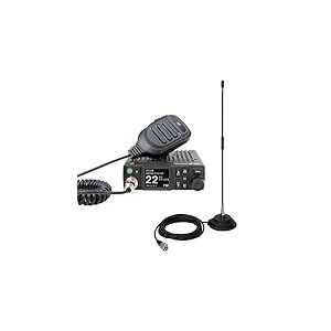 Radio CB PNI Escort HP 8900 ASQ, 12-24V + Antenne CB PNI Extra 40 avec Base magnétique