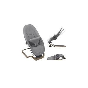 Maxi-Cosi Dove, Transat Bebe, 0-3 ans, 0-15 kg, Transat B&eacute;b&eacute; L&eacute;ger, Pliable, Portable, Balancement naturel, 3 Positions d'Inclinaison, Tissus 100% Recycles Eco Care, Elegance Graphite