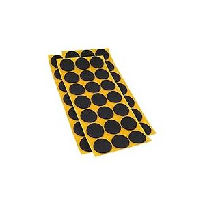 Adsamm&reg; / 63 x Patins antid&eacute;rapants Autocollants en Caoutchouc cellulaire EPDM/&oslash; 30 mm/Noir/Rond/Patins antid&eacute;rapants de 2,5 mm d'&eacute;paisseur