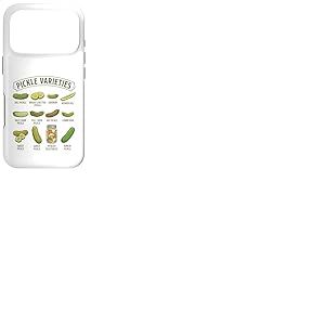 Types de cornichons vari&eacute;t&eacute;s de cornichons dr&ocirc;le Amateur de cornichons marinage Adulte Coque pour iPhone 17 Pro