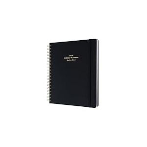 Kokonote - Agenda Scolaire 2025-2026 Back to Black | Agenda KOKONOTE 17 mois, 22,5x25cm, Weekly Planner 2025 2026, Semainier 2025-2026 Université, Lycée, Étudiant