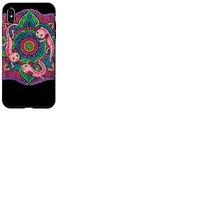 Motif Mandala Axolotl coloré pour Les Amoureux des Animaux Coque pour iPhone XS Max