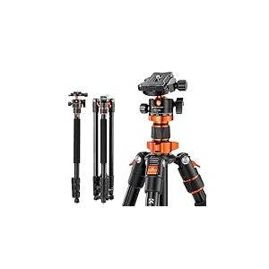 K&F CONCEPT Trepied Appareil Photo, 200cm Tr&eacute;pied Photo avec Monopode en Aluminium, Tr&eacute;pied Professionnel avec Rotule Ball Plaque de D&eacute;gagement pour Appareils Photo Reflex DSLR Charge:10kg (K234A7)